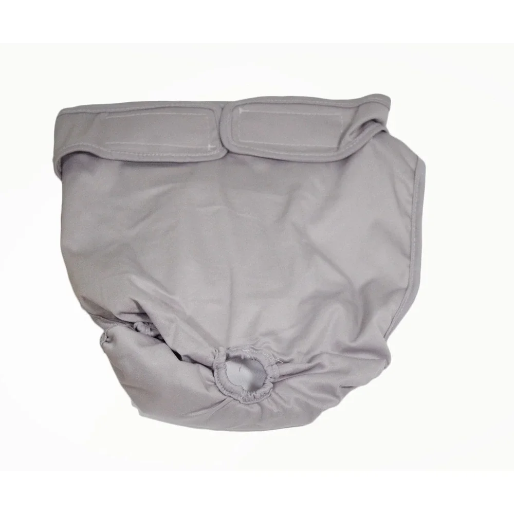 Gray Ruffle Tutu Dog Diaper Reusable Female Pet  XL